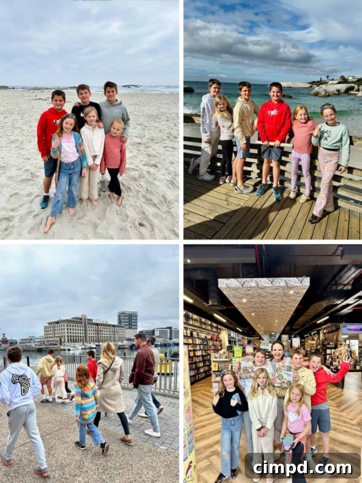 Exploring the Wonders of South Africa and Zambia 15 Capetown Collage featuring Boulders Beach penguins and Table Mountain views.