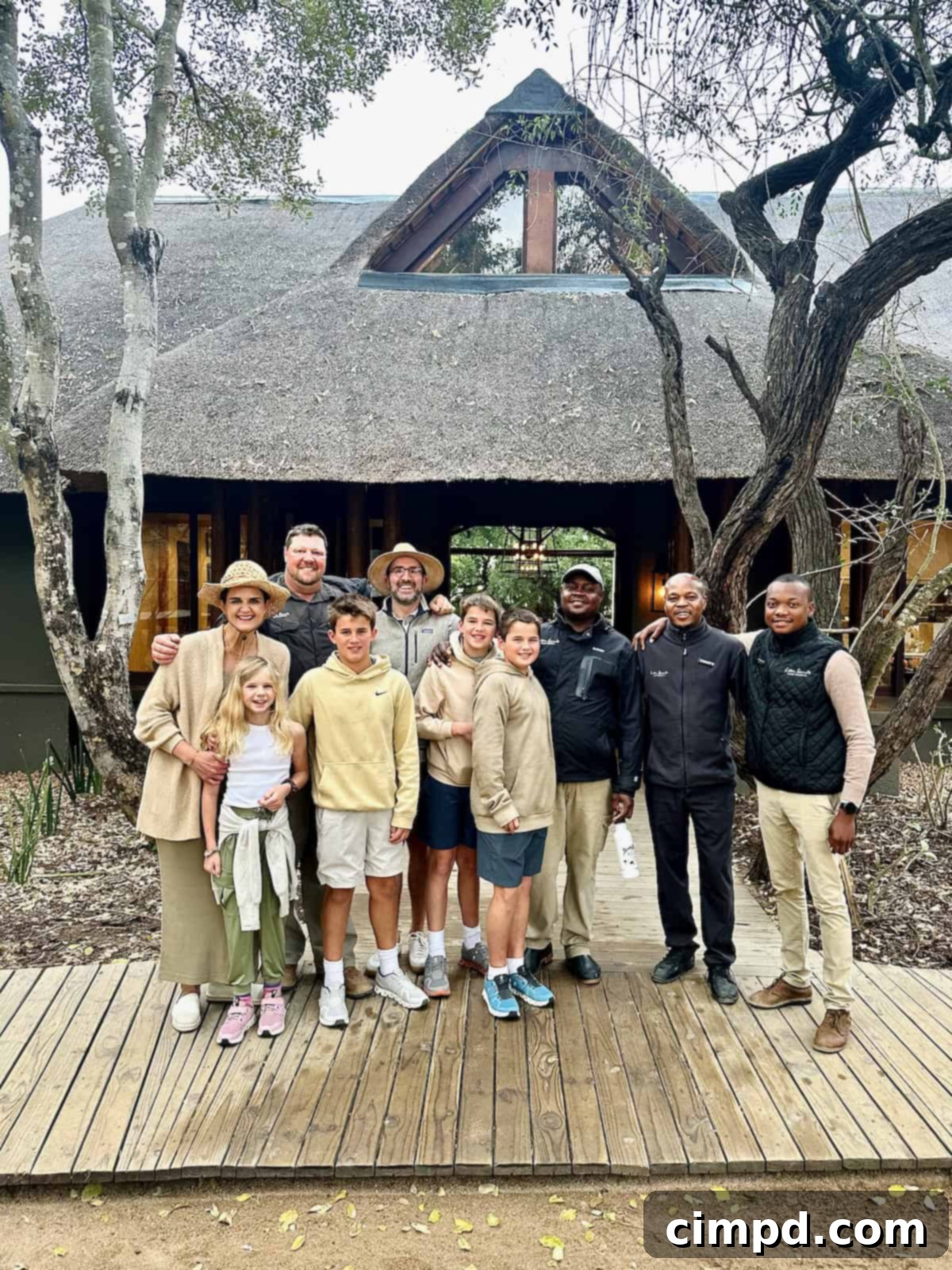 Exploring the Wonders of South Africa and Zambia 4 A group of Lion Sands Game Reserve staff greeting guests.