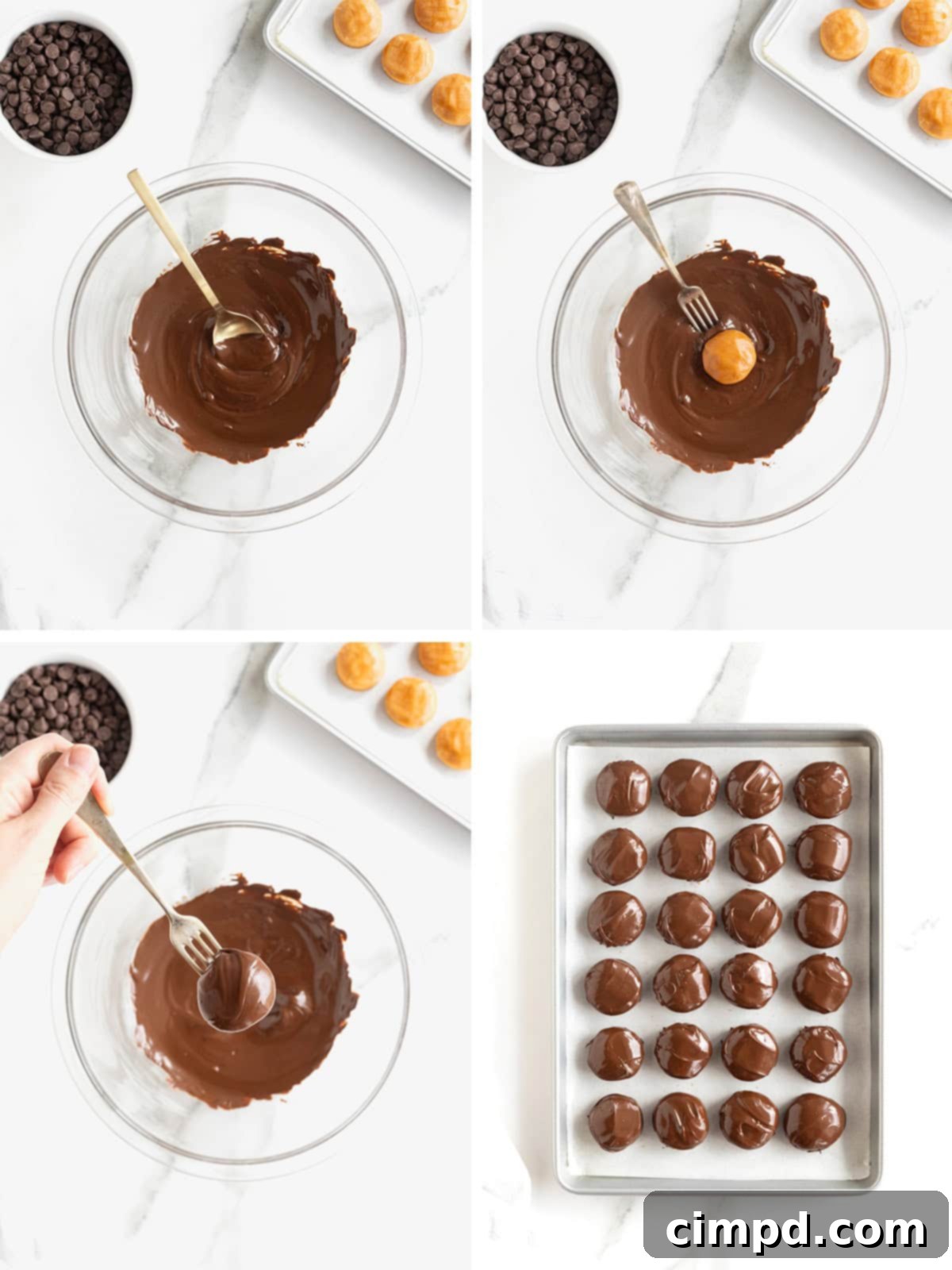 Steps to make Homemade Twix Bites.