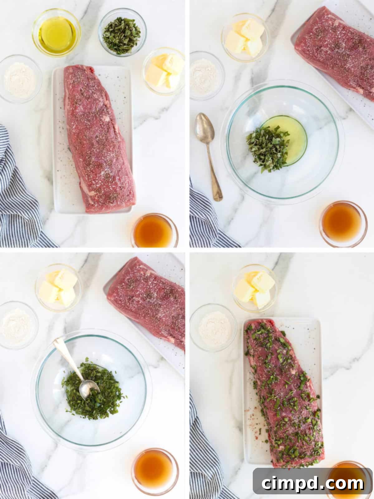 Herb-Crusted Beef Tenderloin 7 Steps to make roasted beef tenderloin.