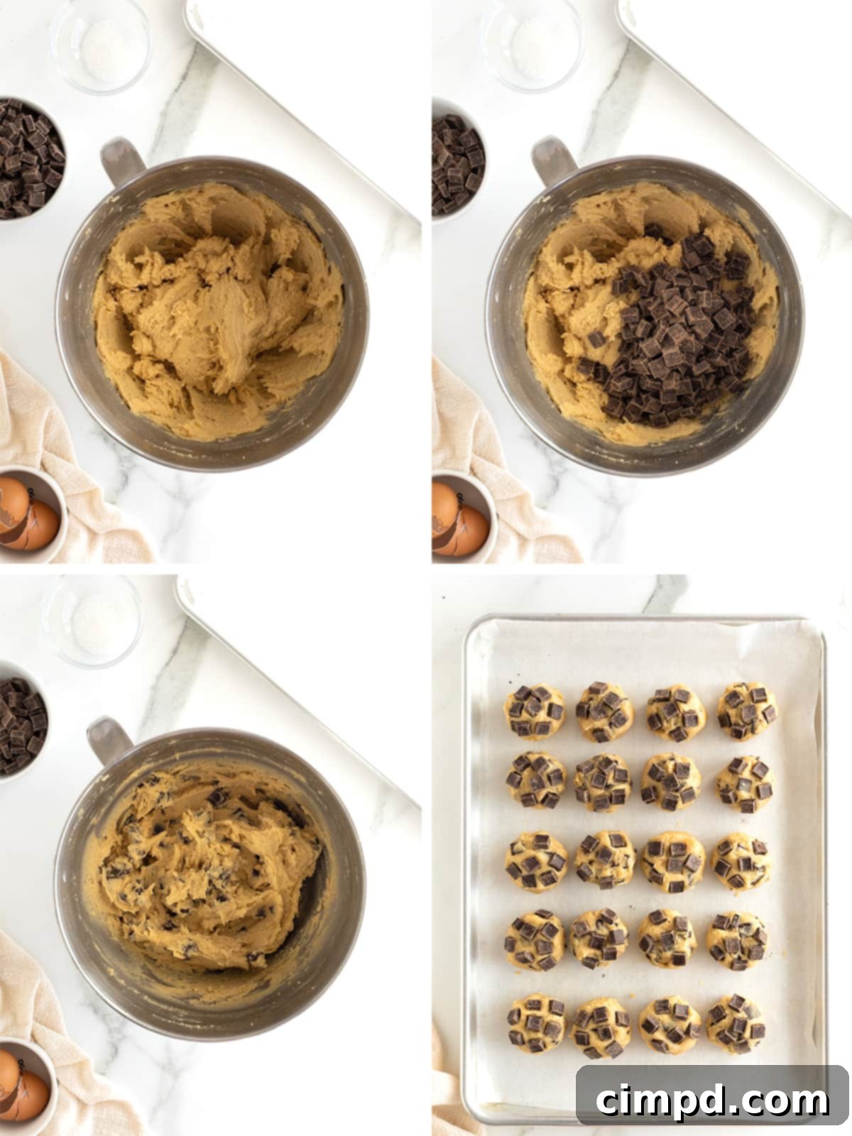 Steps to make Sea Salt Chocolate Chunk Cookies.