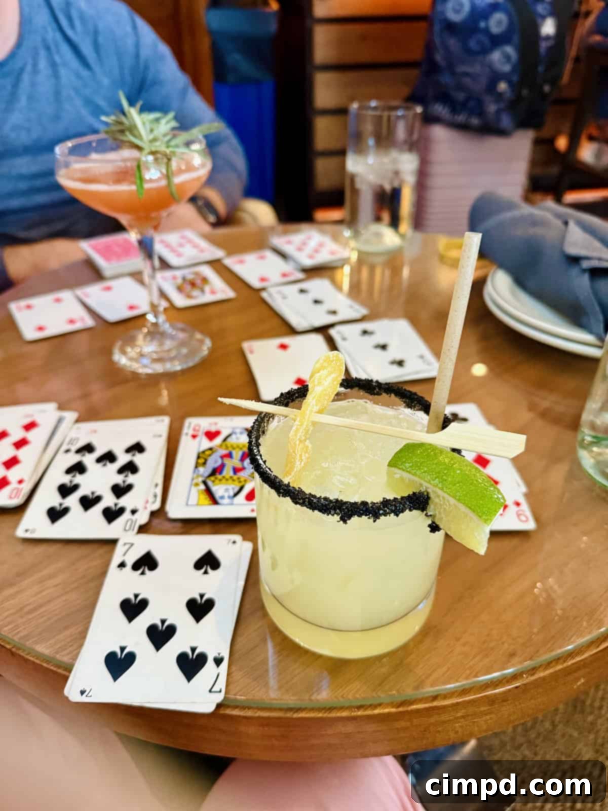 A refreshing Ginger Margarita served at the St. Regis, perfect for an après-ski moment.