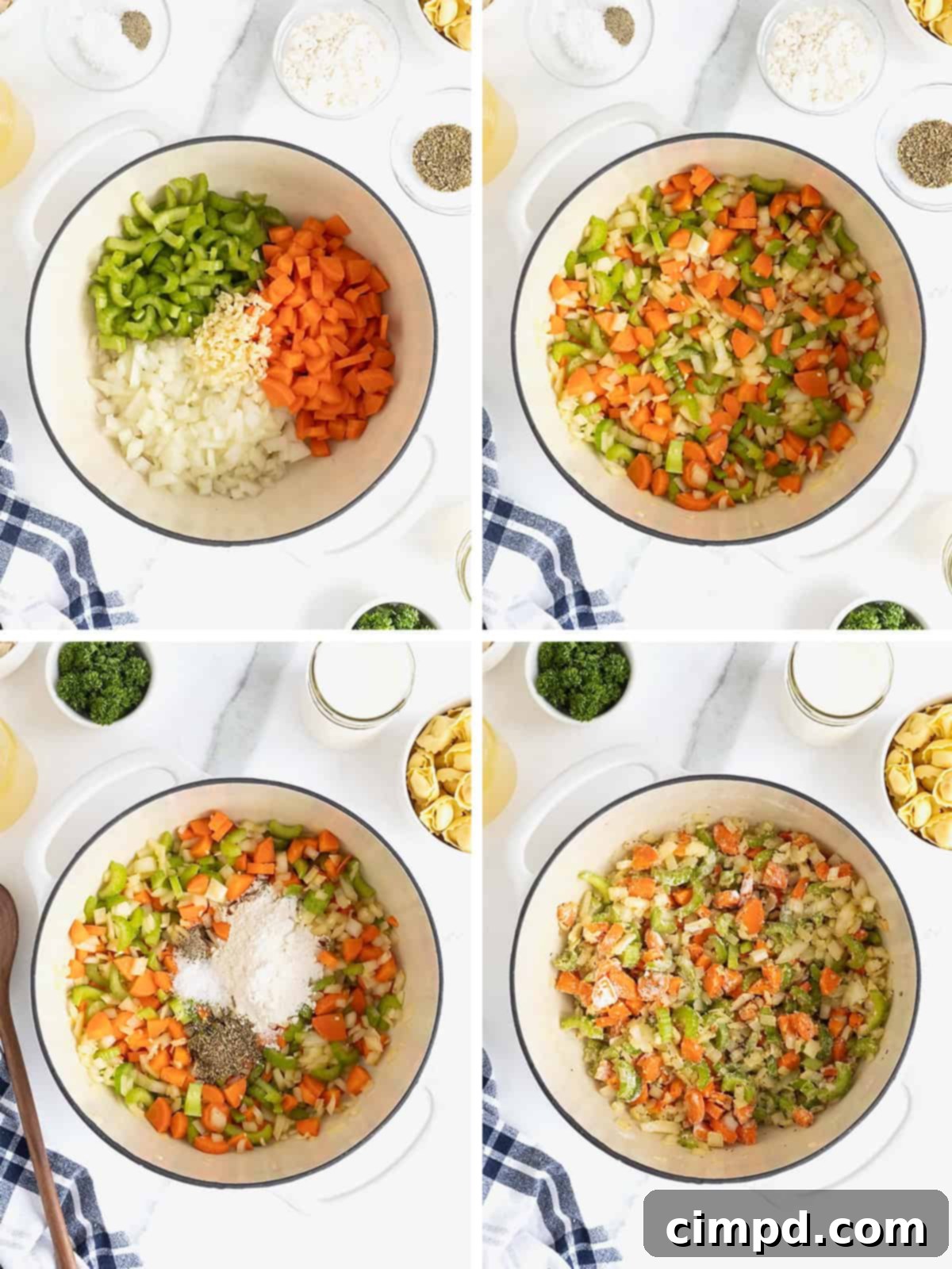 Homestyle Creamy Chicken Tortellini Soup 6 Steps to make Creamy Chicken Tortellini Soup.