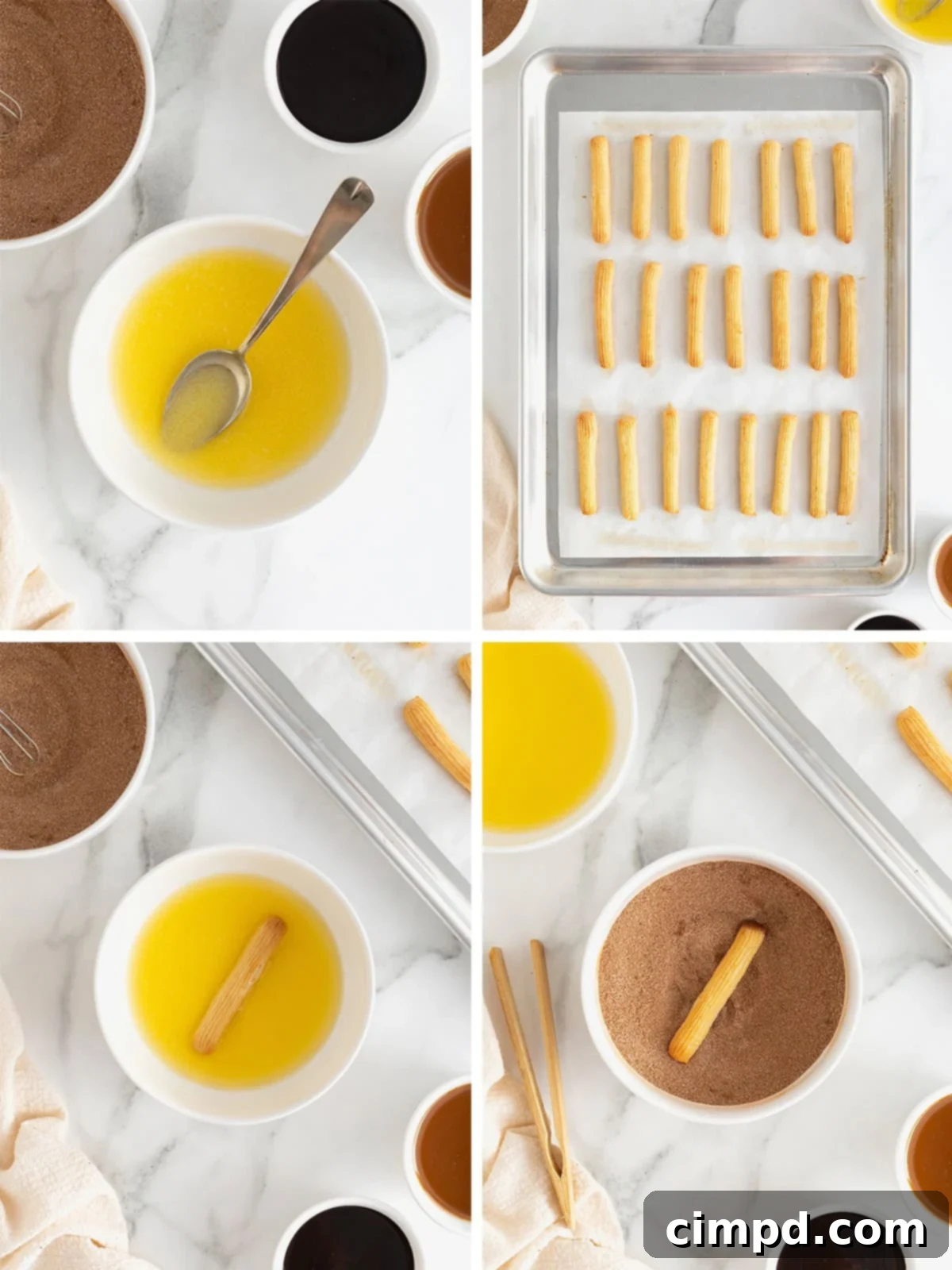 Guilt-Free Baked Churros 10 Steps to make baked churros.