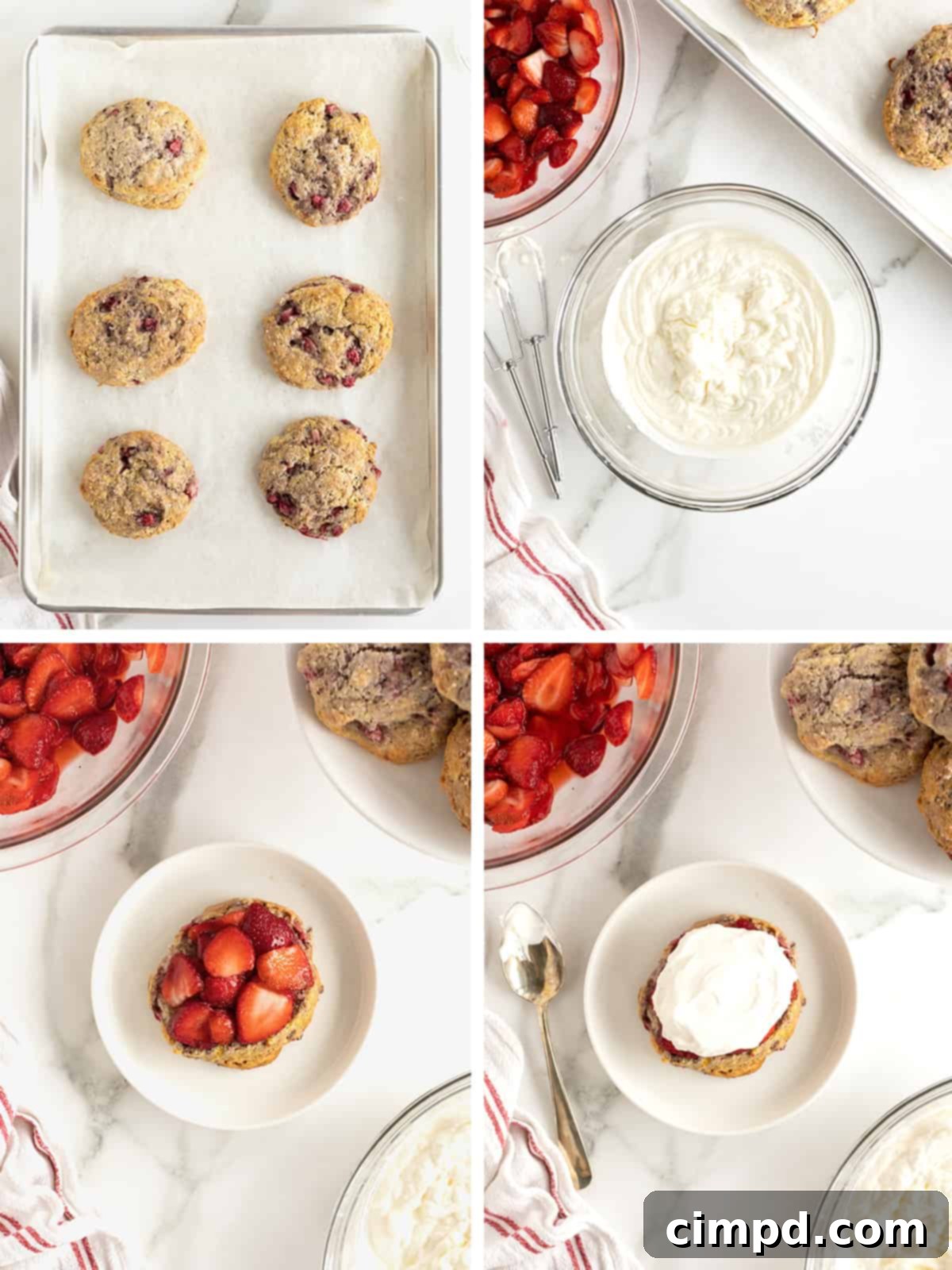 Scone Strawberry Shortcake 8 Steps to make Strawberry Scone Shortcakes.