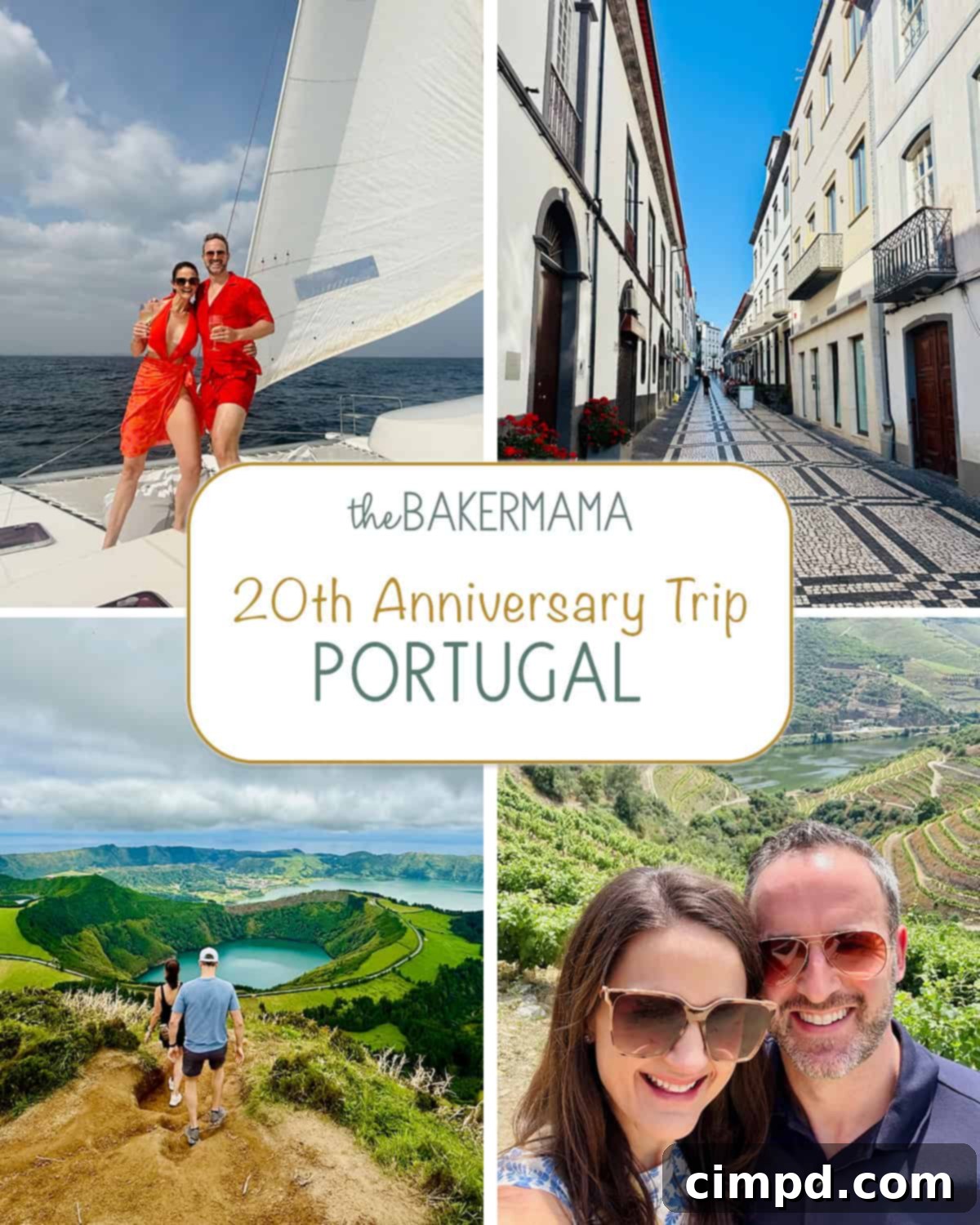 Maegan and Brandon Brown celebrating their 20-year wedding anniversary in scenic Portugal.