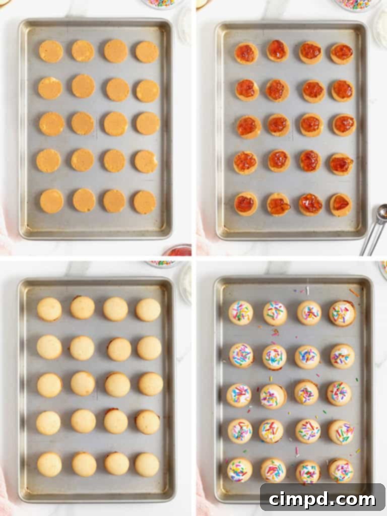 Steps to make Nilla Wafers Pop Tart Bites.