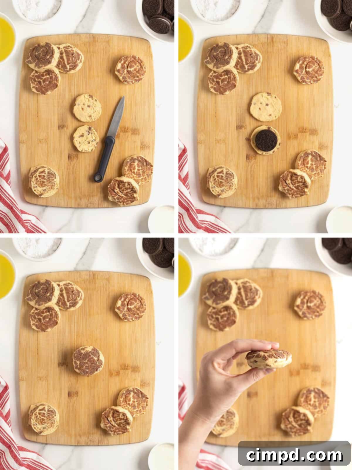 Cinnamon Bun Oreo Fritters 7 Steps to make cinnamon roll fried Oreos.