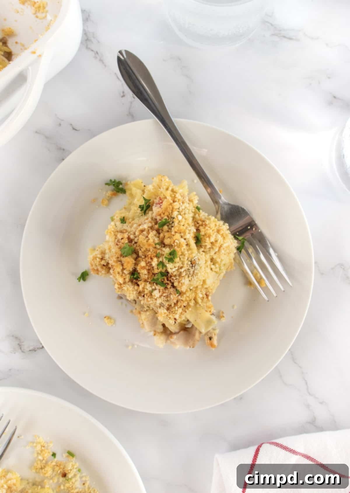 Creamy Chicken Noodle Bake 3 Close-up of creamy Chicken Noodle Casserole