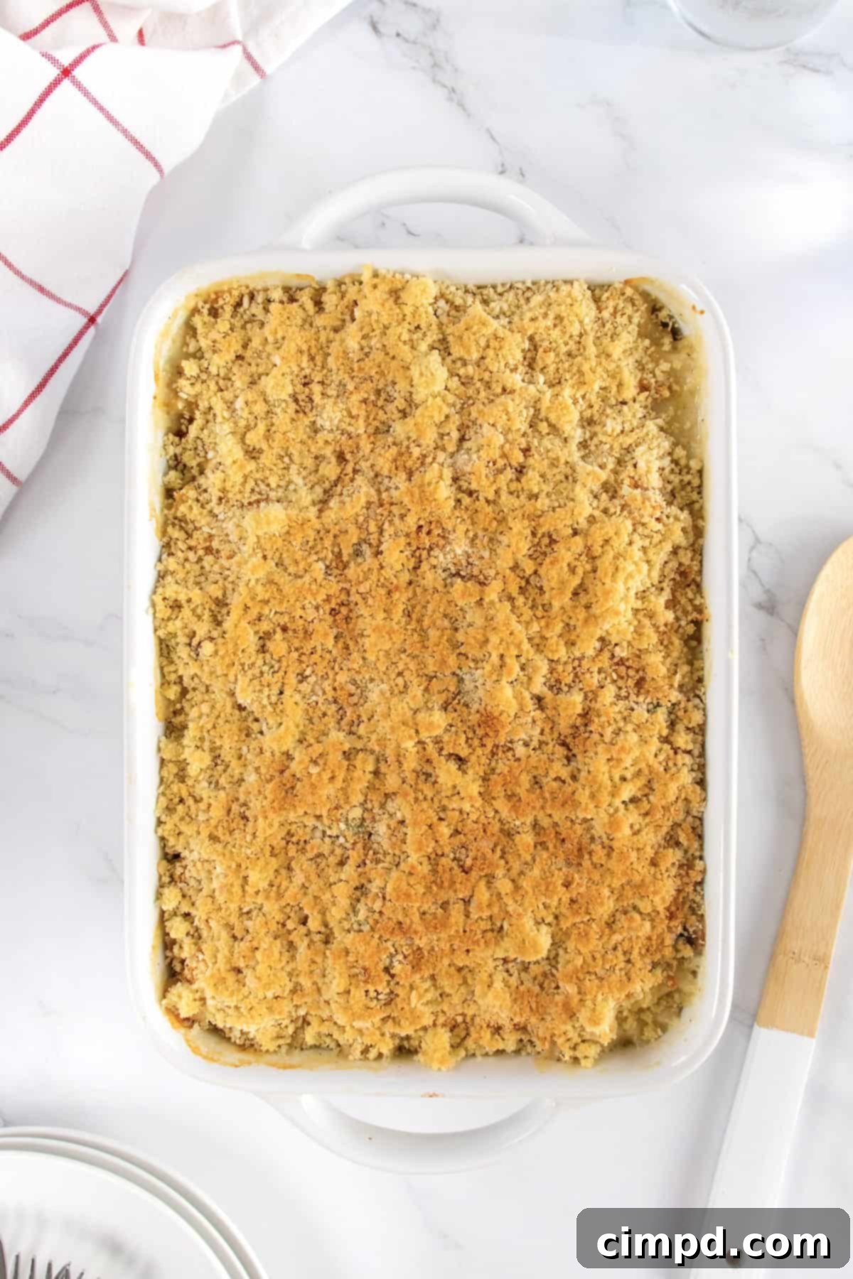Creamy Chicken Noodle Bake 6 Baked Chicken Noodle Casserole with golden topping