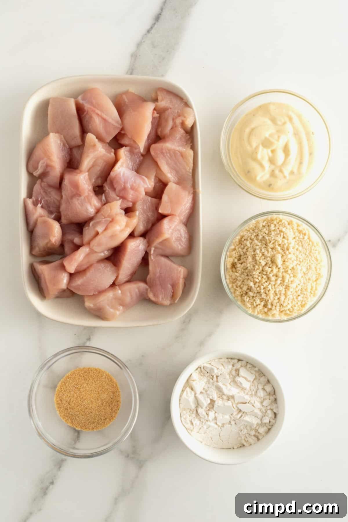 Ingredients for Healthy Baked Chicken Nuggets