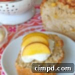 Delicious Peach Ice Cream Bread