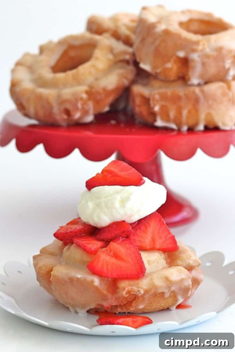 Strawberry Shortcake Donut Delight 2 Old-Fashioned Donut Strawberry Shortcake