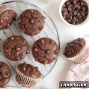 A round wire cooling rack scattered with chocolate muffins, showcasing their delicious appearance.