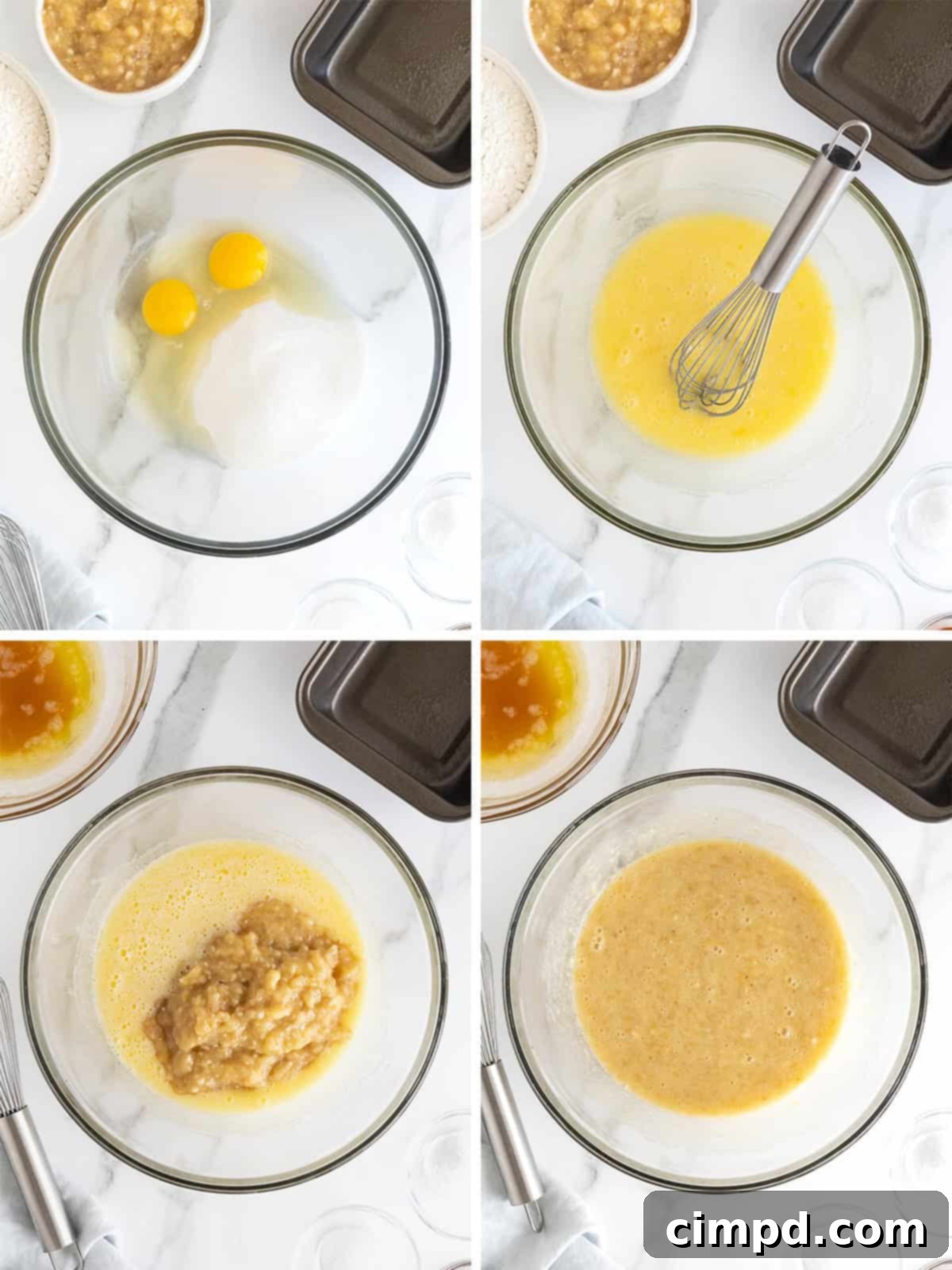 Next Level Brown Butter Banana Bread 7 Steps to make brown butter banana bread batter.