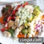 Cobb Salad Sweet Potatoes recipe card image