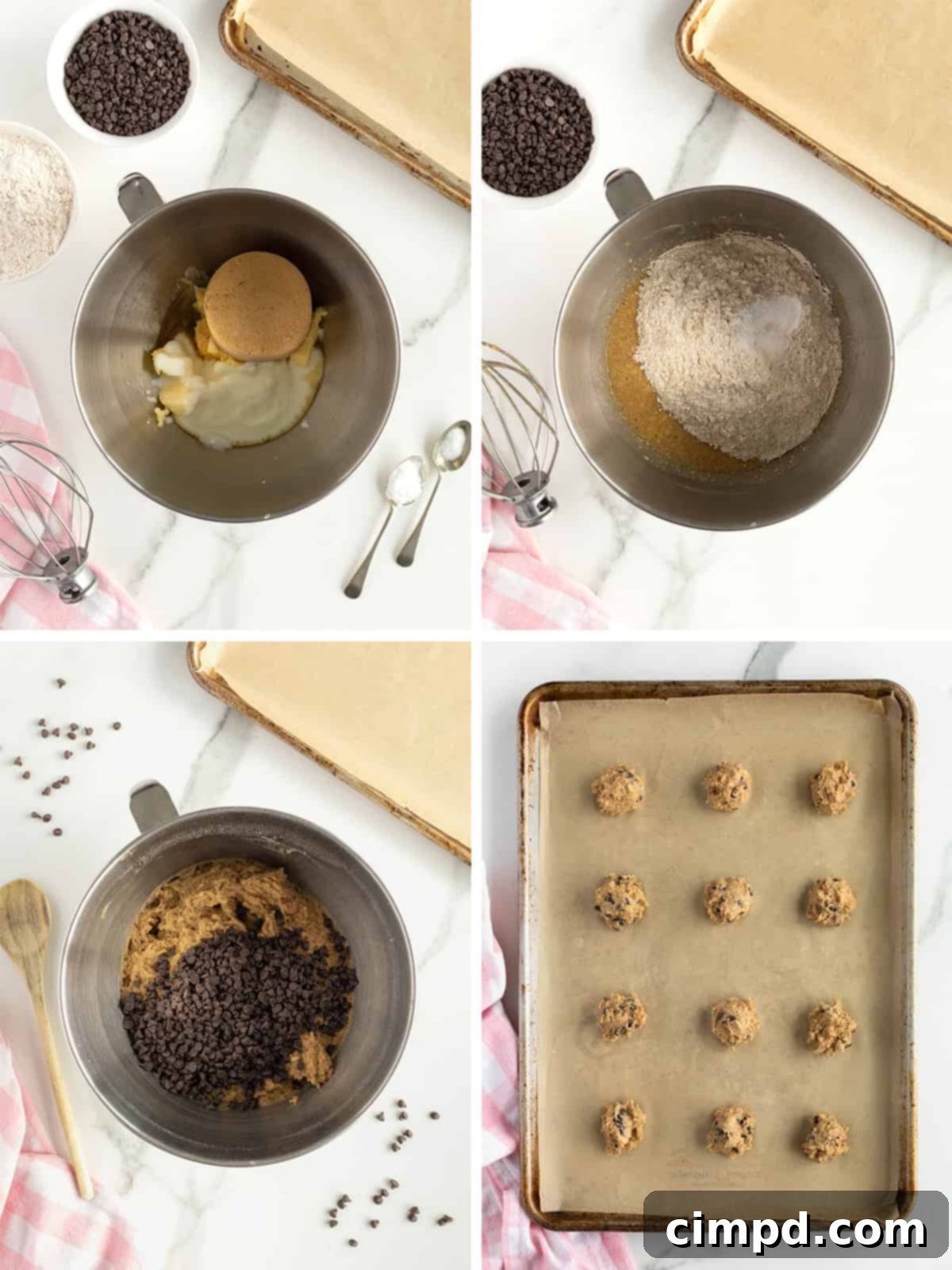 Bite-Sized Chocolate Chip Bliss 6 Healthier Mini Chocolate Chip Cookies by The BakerMama