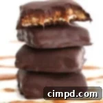 Homemade Take 5 Candy Bars on a white plate