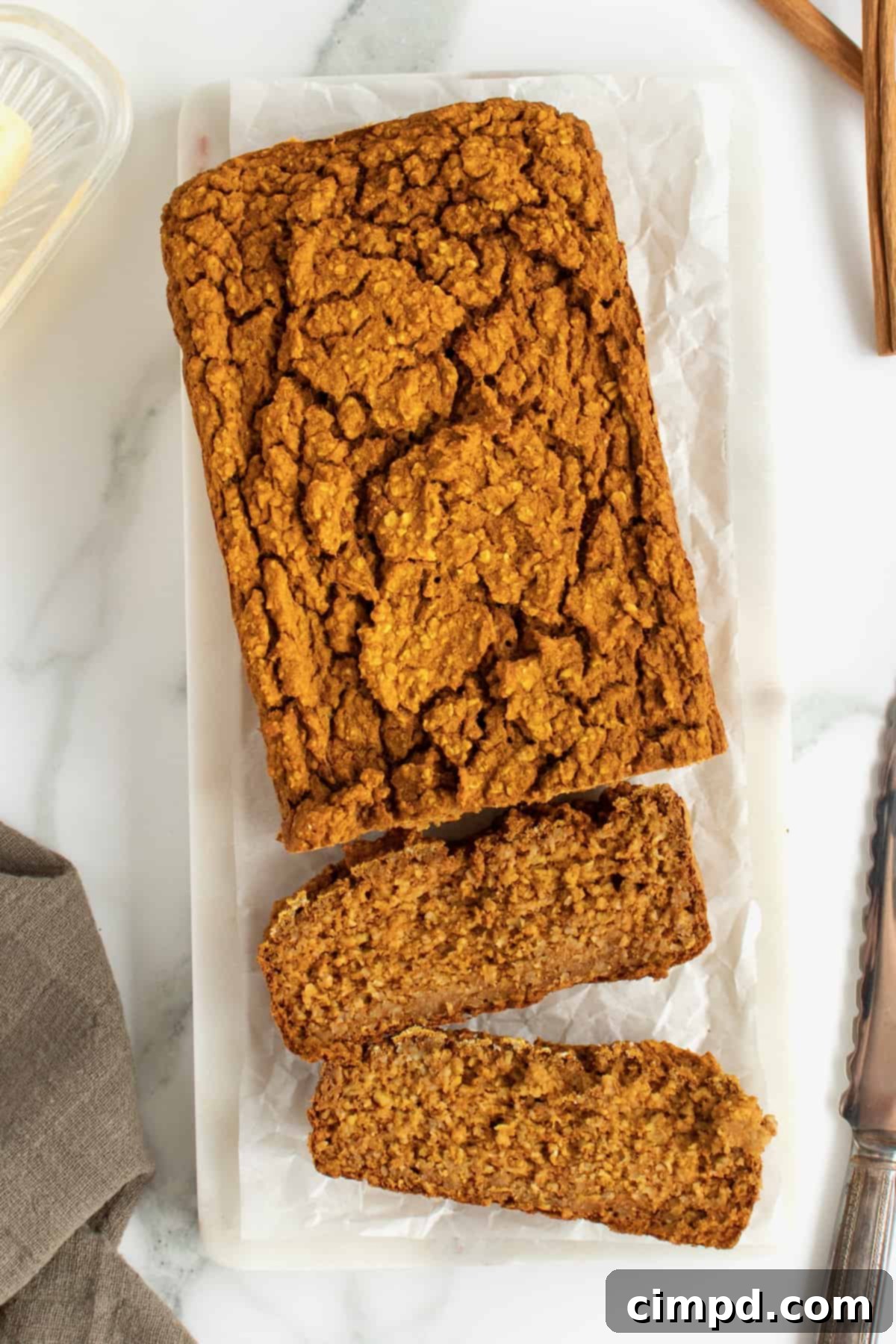Healthy Flourless Pumpkin Bread by The BakerMama