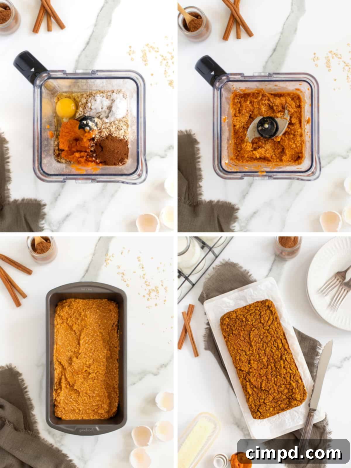 Healthy Flourless Pumpkin Bread by The BakerMama