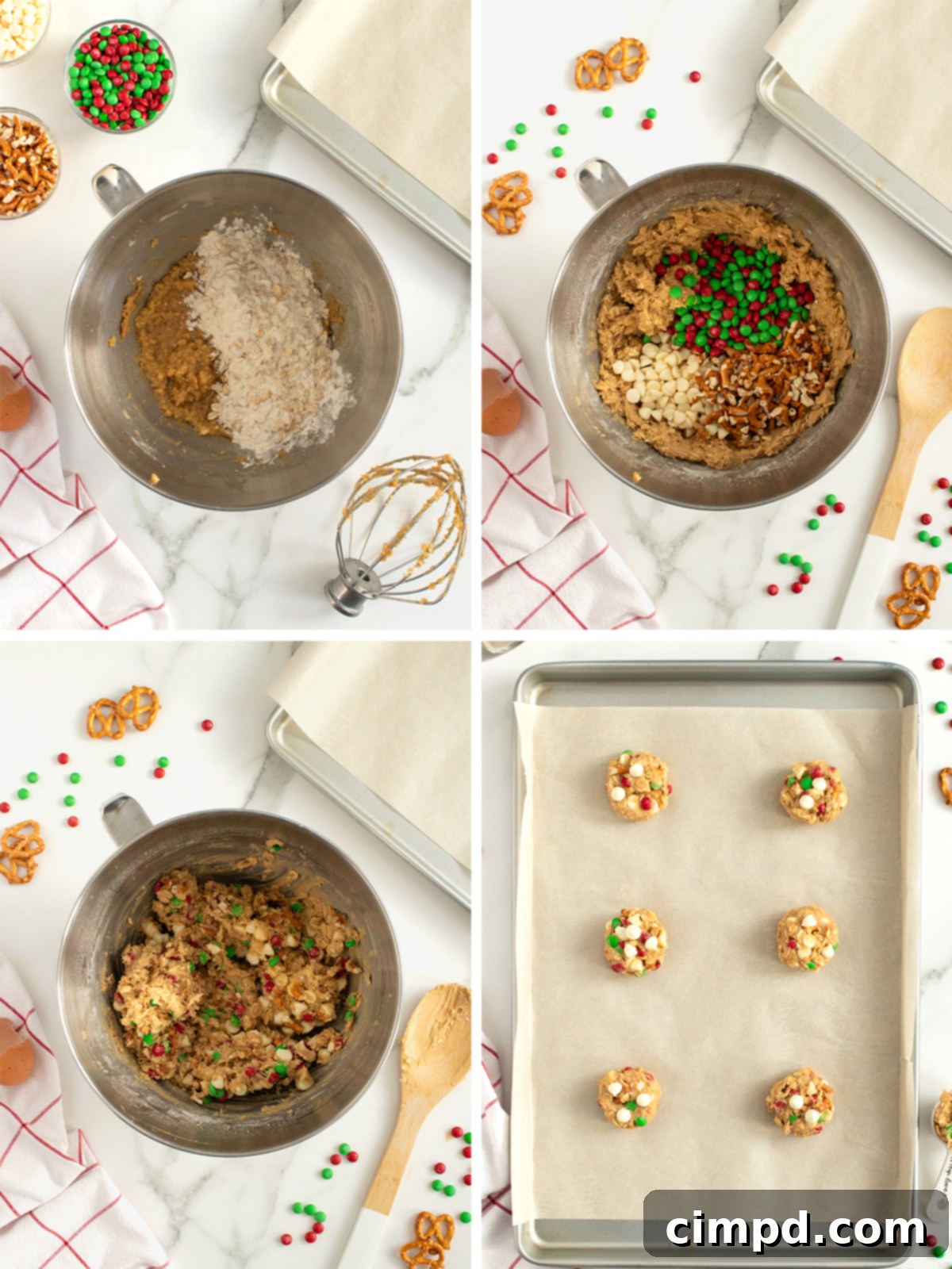 Freshly baked Sleigh Mix Cookies cooling on a wire rack, ready to be enjoyed.
