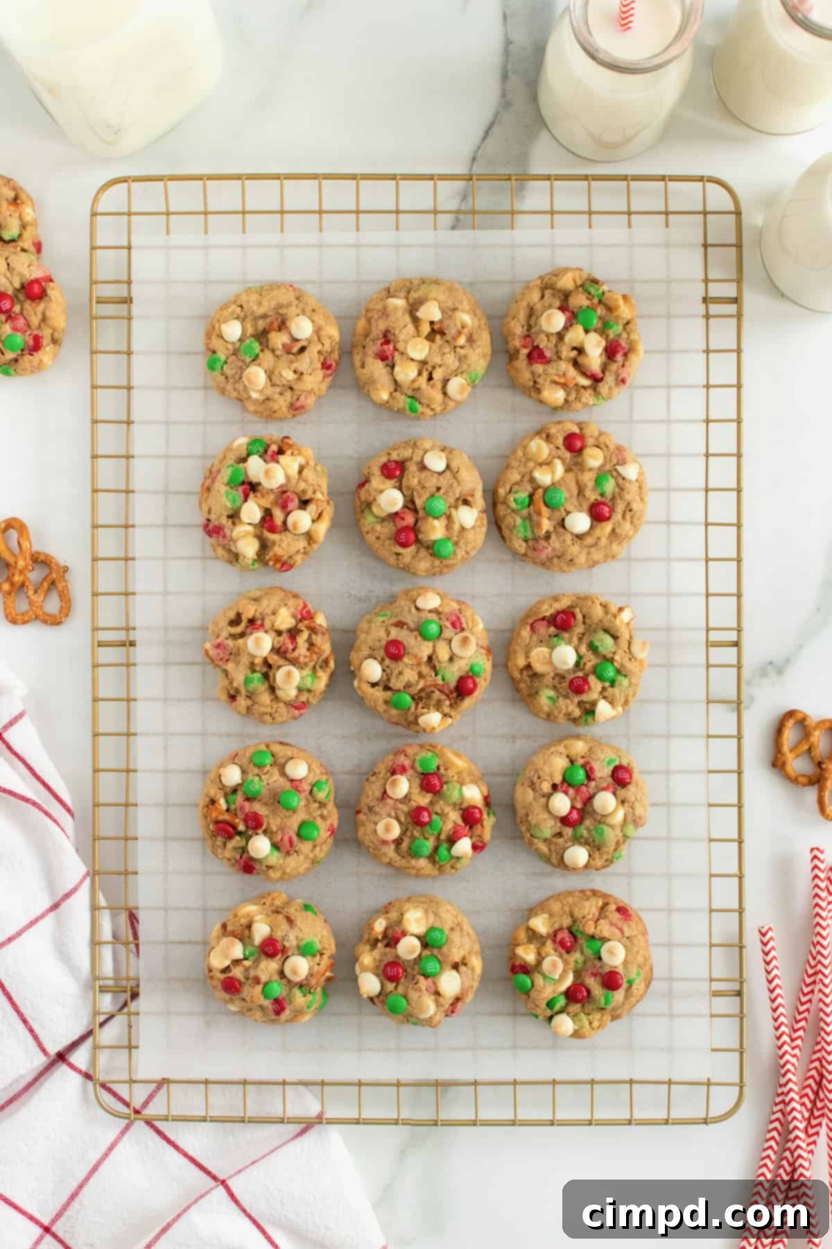 A beautifully presented plate of Sleigh Mix Cookies, perfect for sharing holiday cheer.