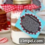 Peppermint Hot Cocoa Cookies in a Jar