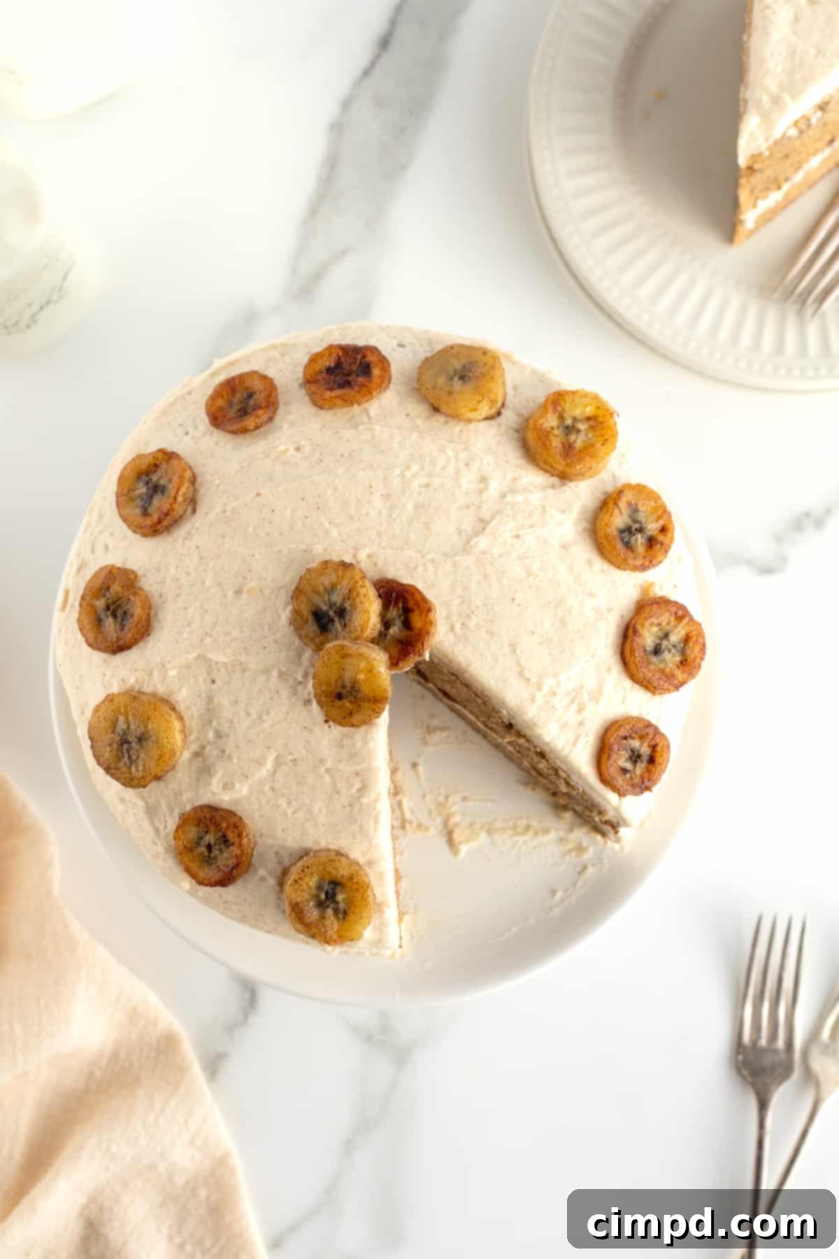 Nutty Brown Butter Banana Cake 4 Beautifully decorated Banana Cake with Brown Butter Frosting