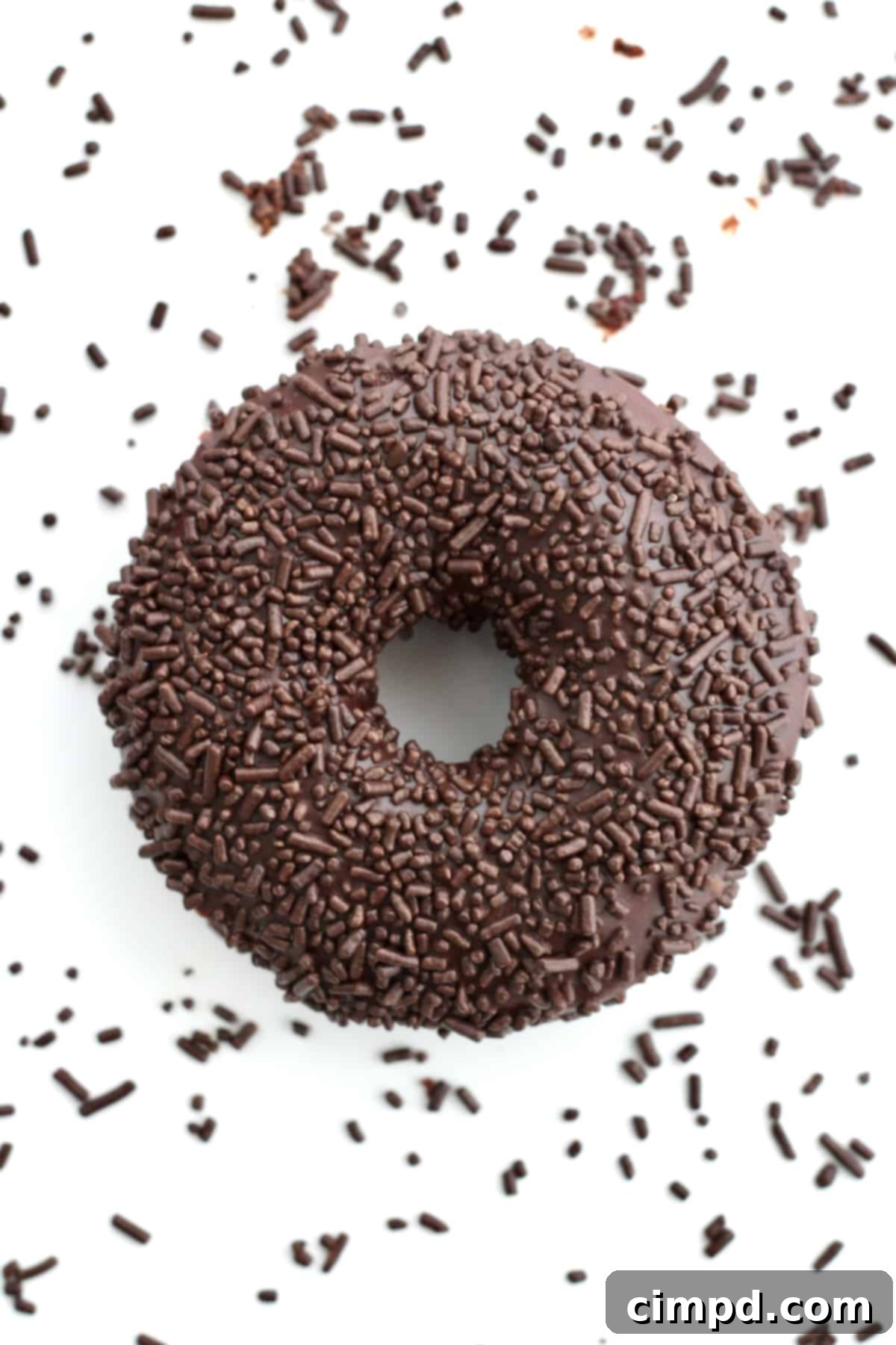 Decadent Chocolate Trinity Donuts 3 Close-up of freshly baked Triple Chocolate Donuts showing their soft cake texture