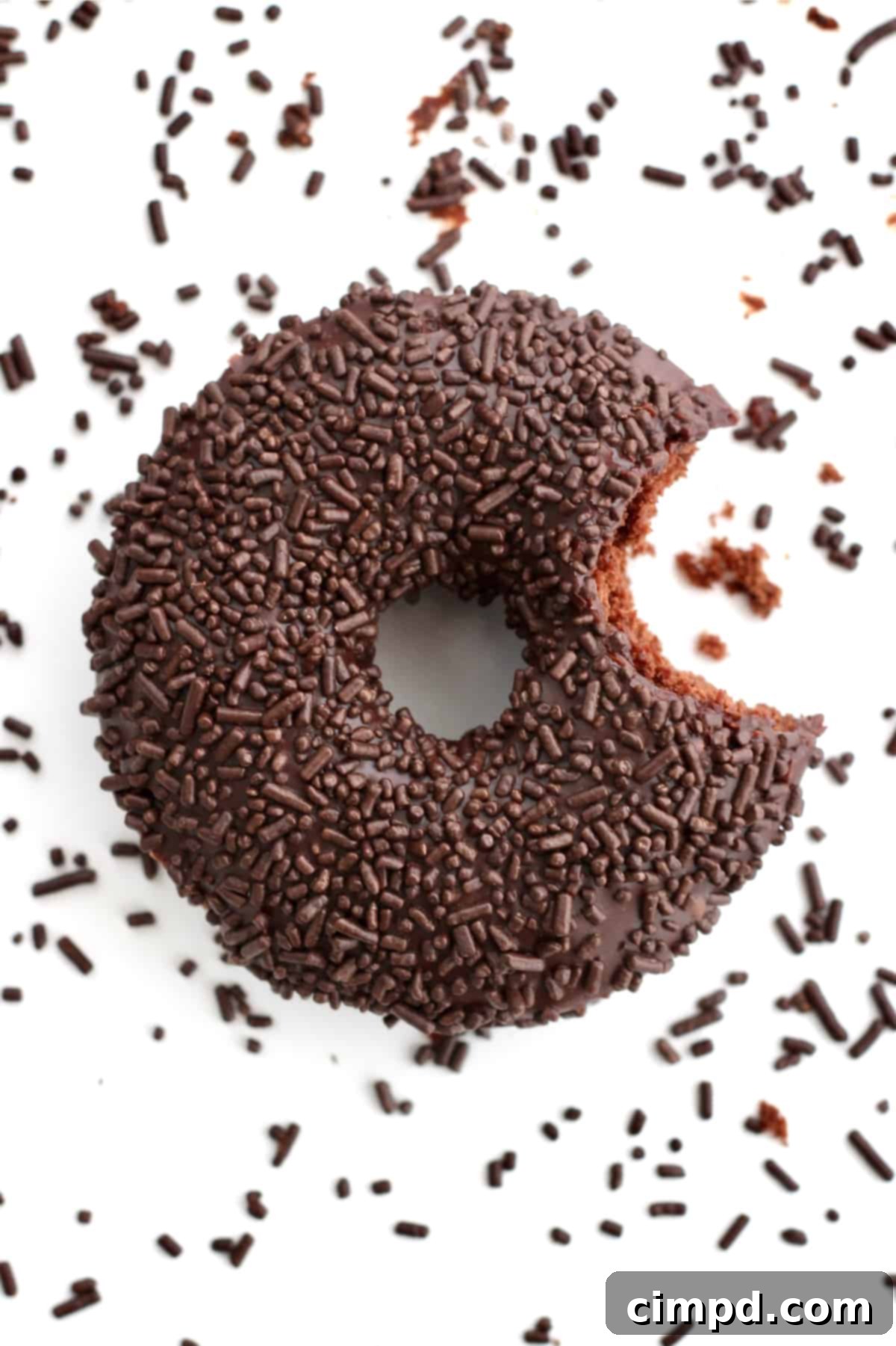 Decadent Chocolate Trinity Donuts 4 A tray of Triple Chocolate Donuts, freshly baked and perfectly shaped in a donut pan