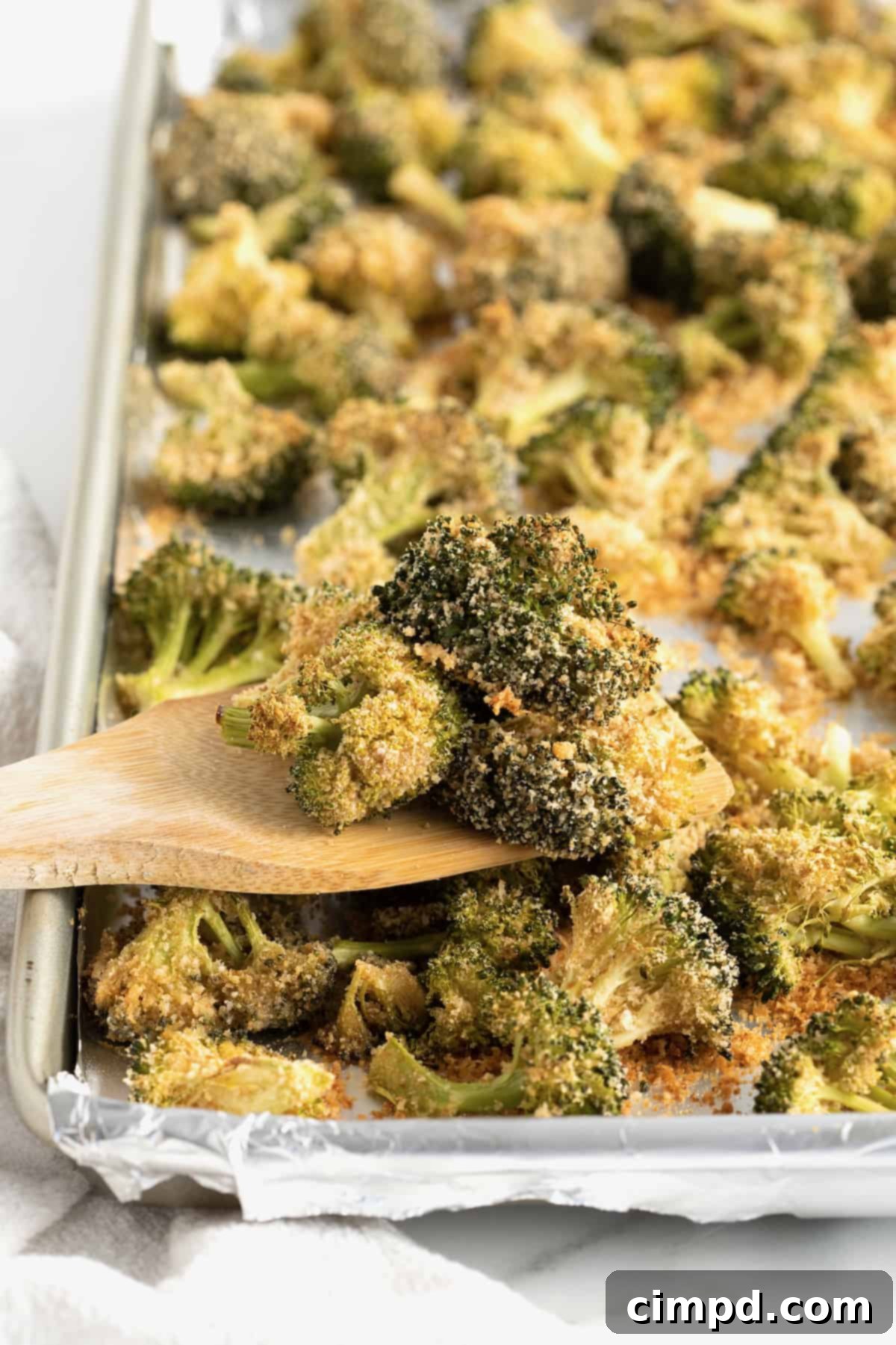 Crispy Oven Fried Broccoli, a delicious healthy side dish
