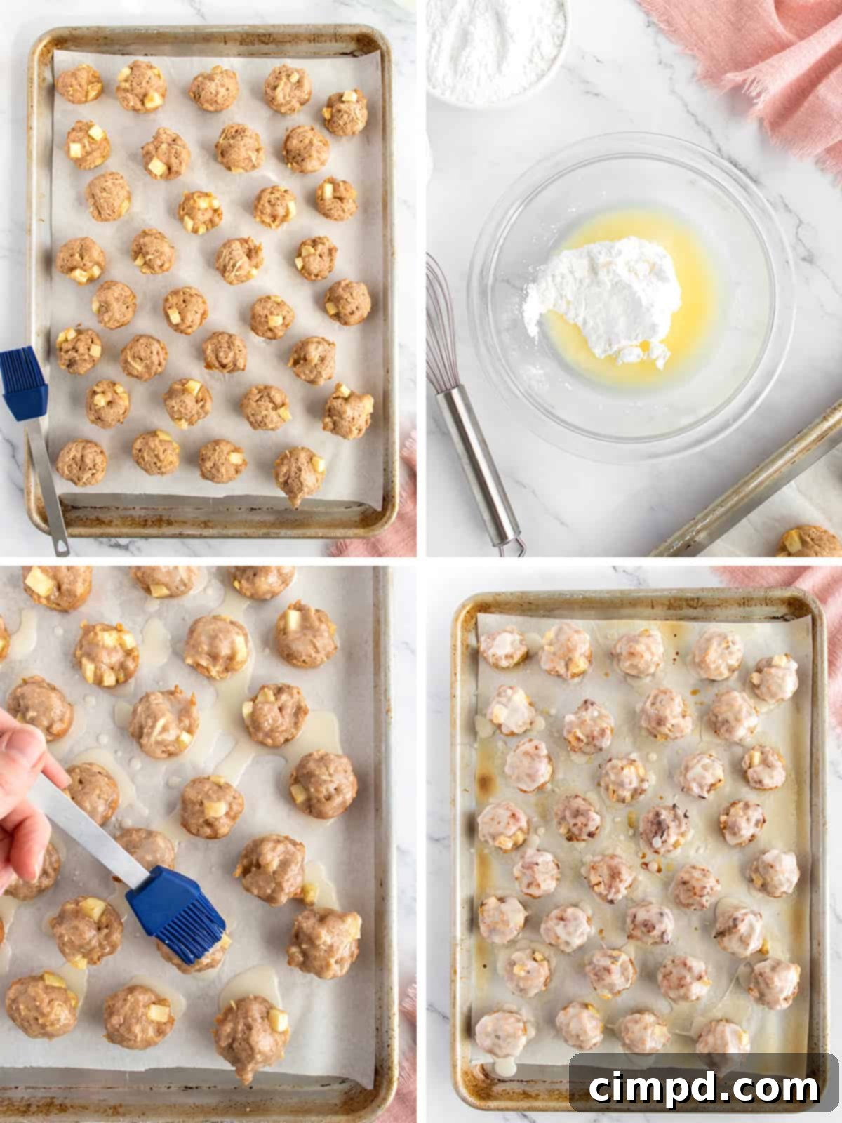 Baked Apple Fritters by The BakerMama