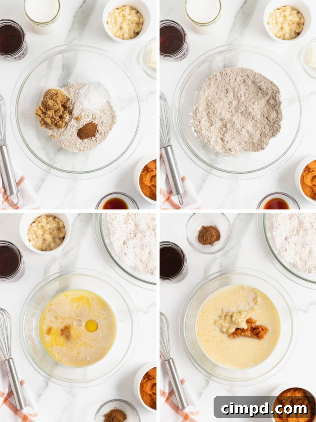 Autumn Pumpkin Banana Pancakes with Pumpkin Spice Drizzle 8 Steps to make pumpkin banana pancakes.