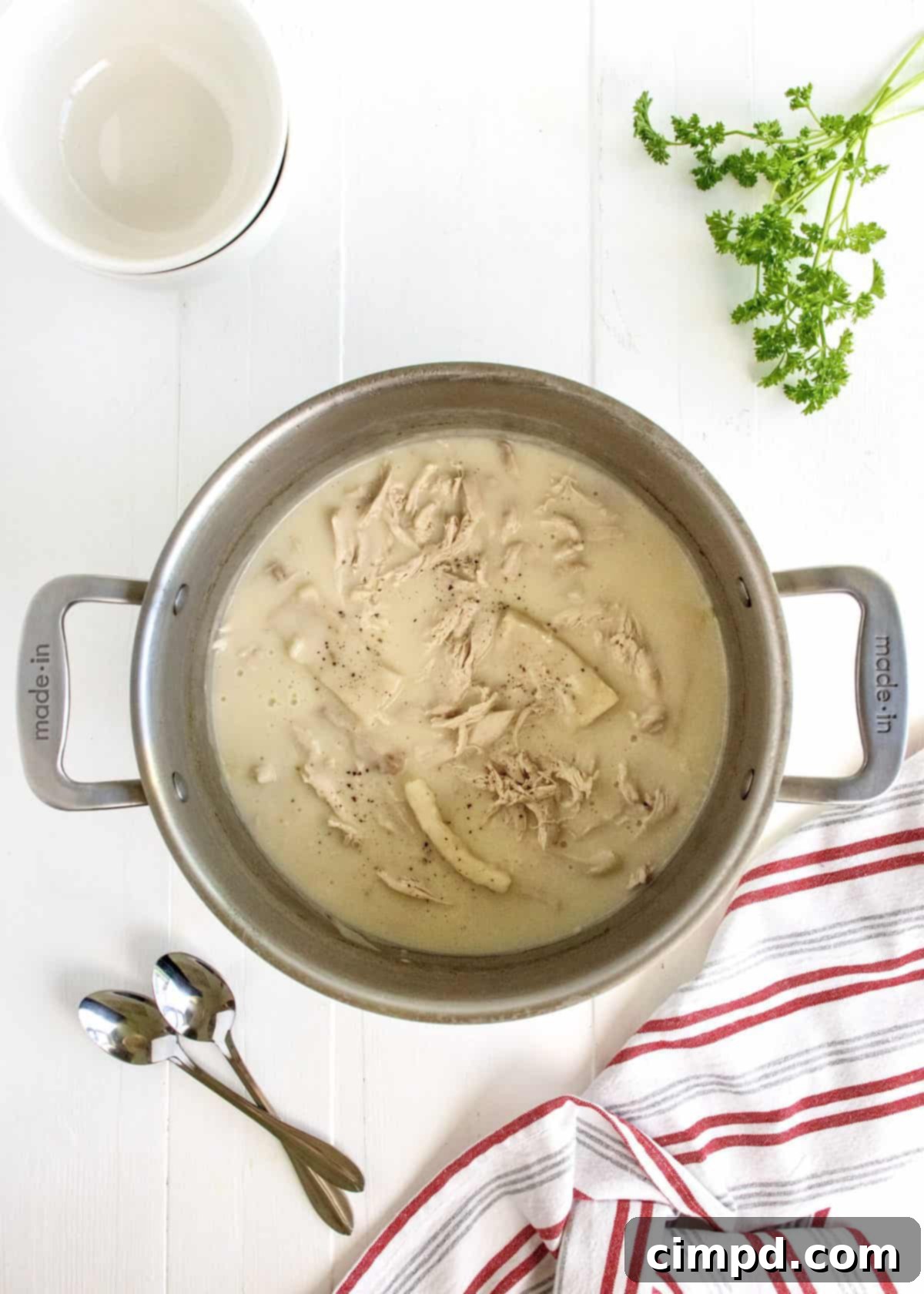 Homestyle Chicken and Dumplings by The BakerMama