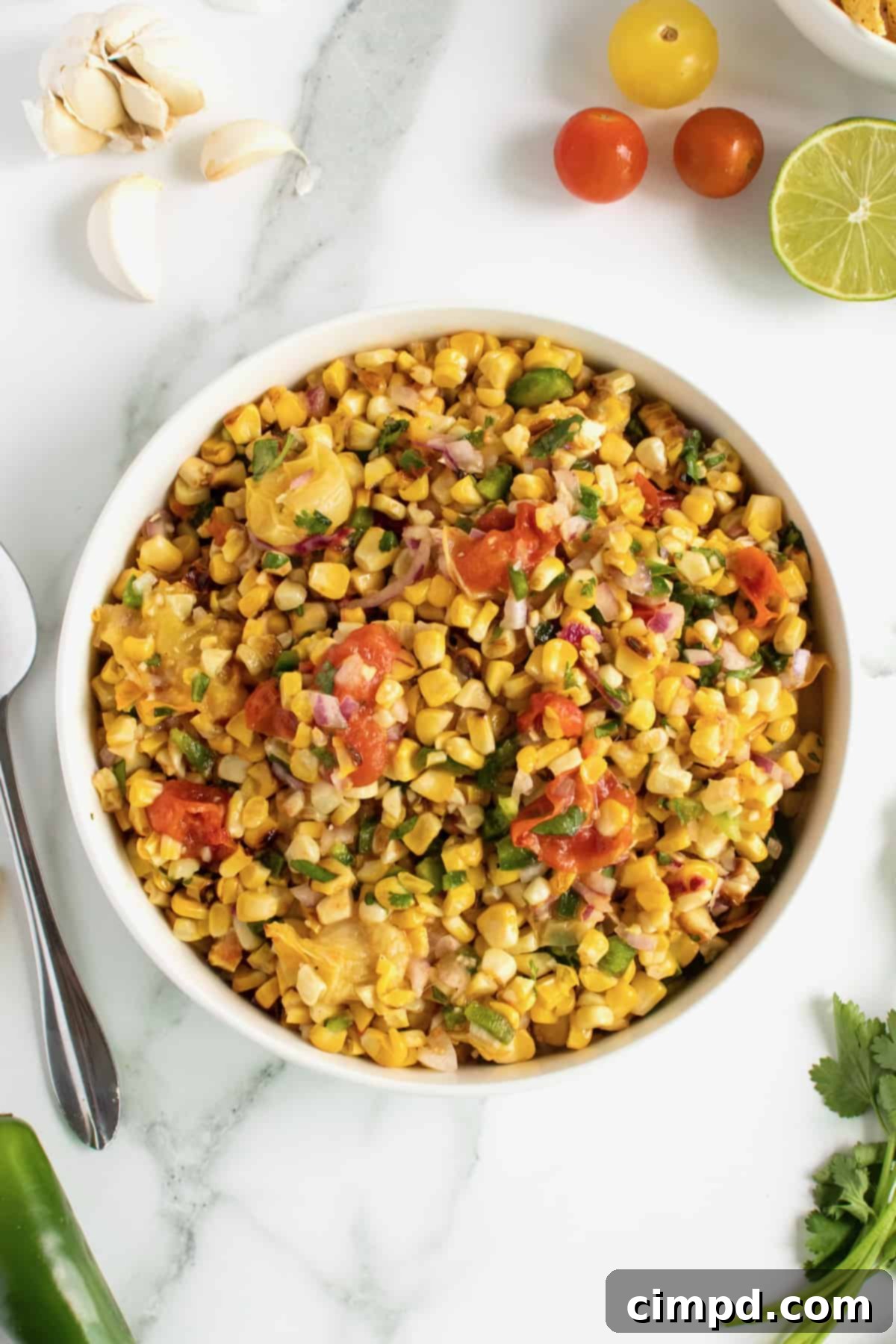 Homemade Grilled Corn and Roasted Tomato Salsa - Easy Summer Recipe