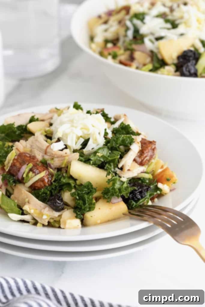 Close-up of the Newporter Salad showing the vibrant ingredients and dressing.