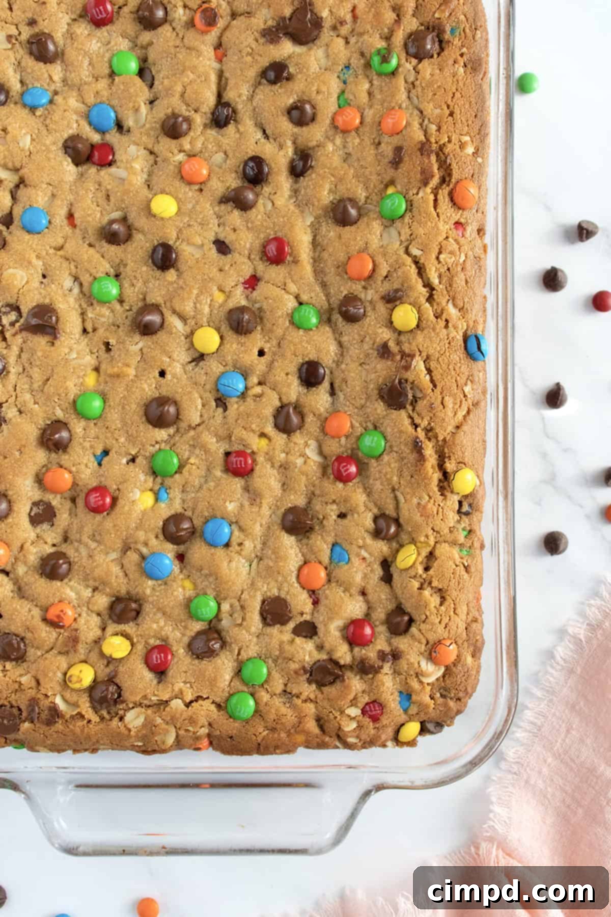 Irresistibly Thick and Chewy Monster Cookie Bars