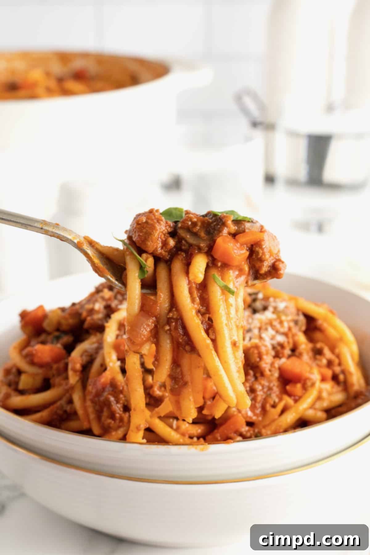 Authentic Bucatini Bolognese Perfection 3 The Best Bucatini Bolognese by The BakerMama