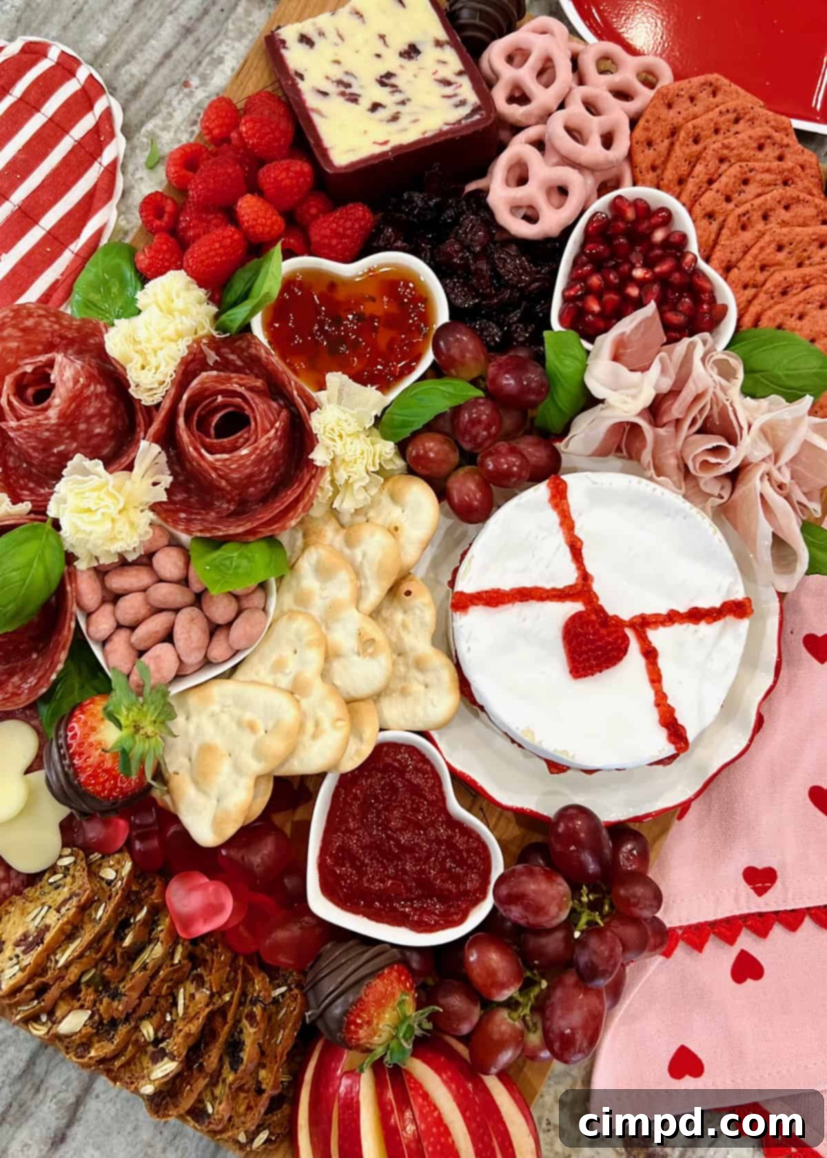 Valentine's Day Keepsake Board 4 Valentine's Day Charcuterie Board featuring Brie Love Letter