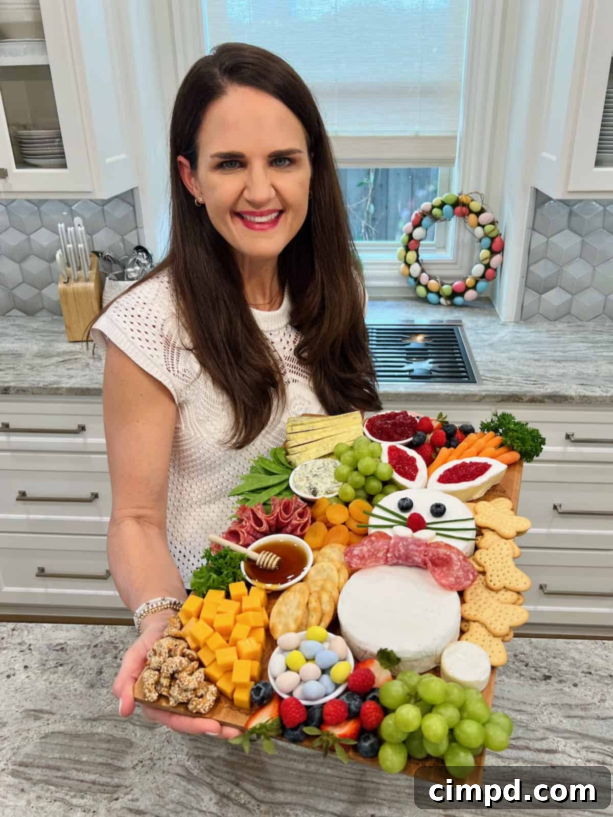 Easter Bunny Autograph Board 3 Maegan Brown showcasing her Easter Bunny Signature Board. The perfect centerpiece for Easter celebrations.